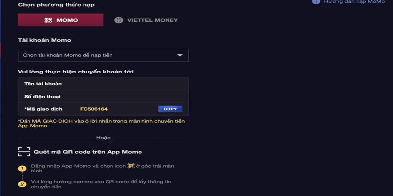 Xu hướng dùng ví Momo để tăng vốn cược cho tài khoản FCB8